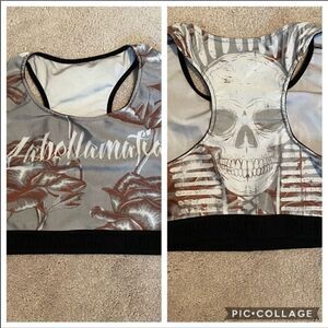 Labellamafia small Skull sports bra npc bodybuilding ifbb